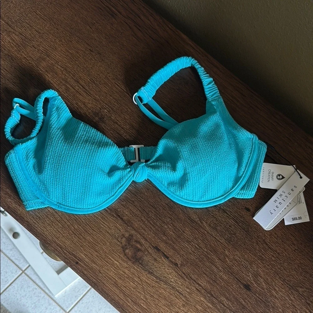 Women's Blue Knot Bikini Top